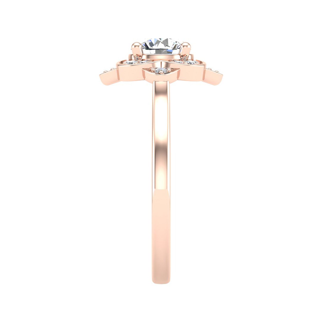 Wren Halo Engagement Ring